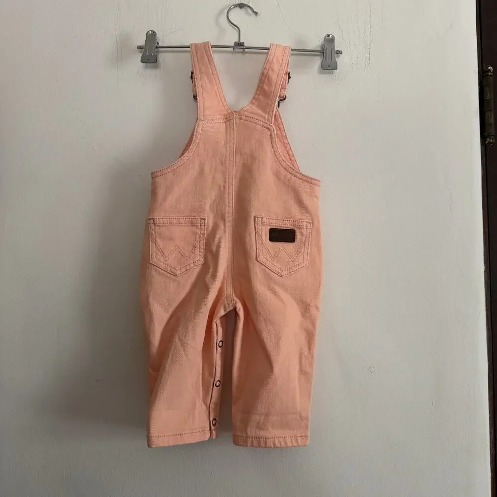WRANGLER | Baby Pink Overalls / Dark Beige | 3-6 months BNWT